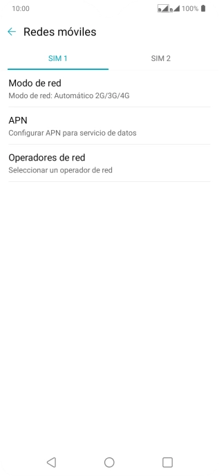 Pulsa la tarjeta SIM deseada.