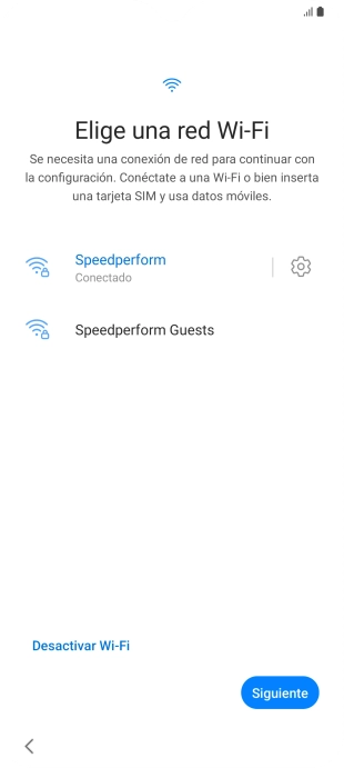 Pulsa Siguiente.