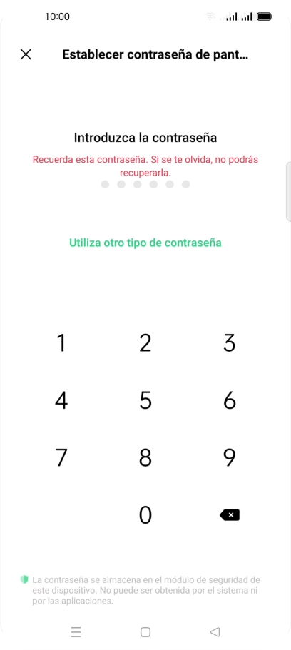 Pulsa Utiliza otro tipo de contraseña.