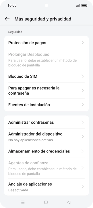 Pulsa Bloqueo de SIM.