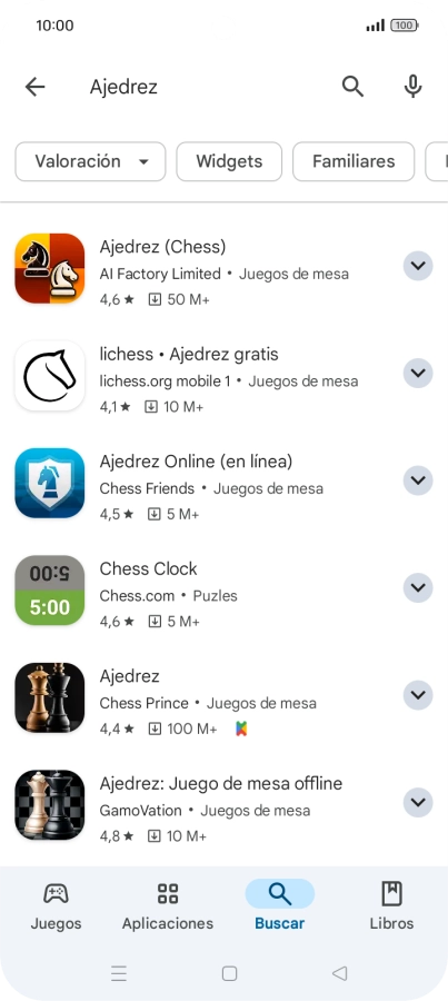 Pulsa la app deseada.