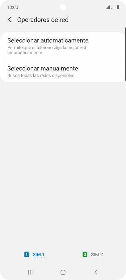 Pulsa la tarjeta SIM deseada.