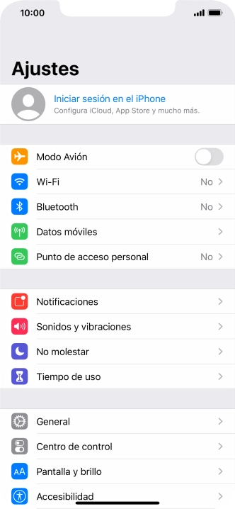 Pulsa Inicia sesión en el iPhone.