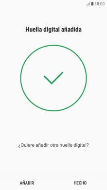 Sigue las indicaciones de la pantalla para crear con el escáner de iris un código de seguridad.