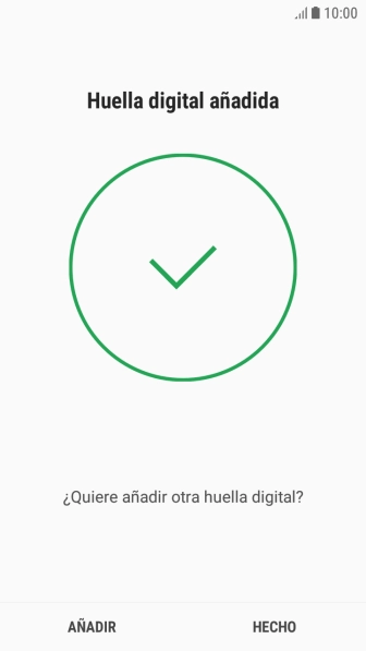 Sigue las indicaciones de la pantalla para crear con el escáner de iris un código de seguridad.