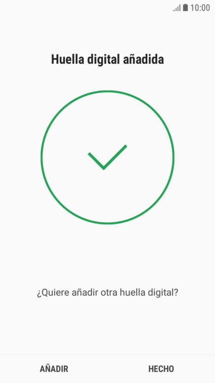 Sigue las indicaciones de la pantalla para crear con el escáner de iris un código de seguridad.