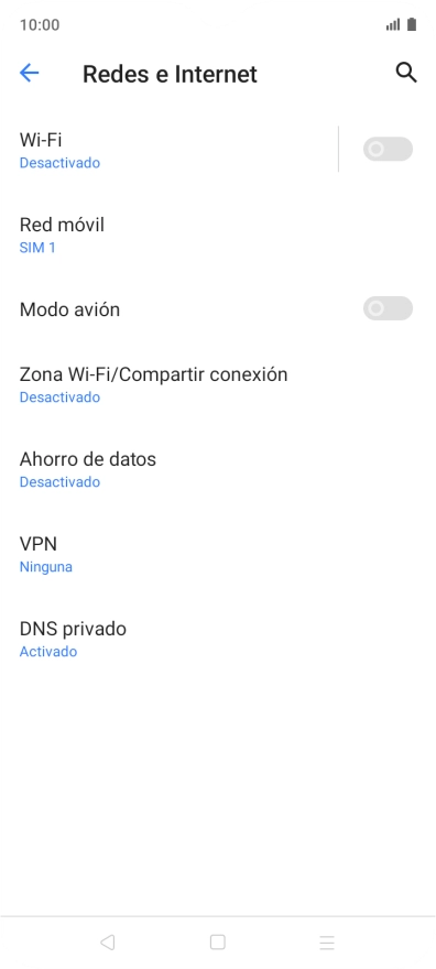 Pulsa Zona Wi-Fi/Compartir conexión.