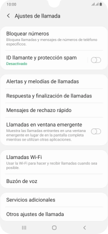 Pulsa Servicios adicionales.
