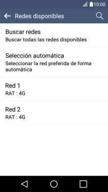 Pulsa la red deseada.