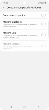 Pulsa Conexión compartida.