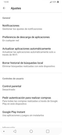 Pulsa Actualizar aplicaciones automáticamente.
