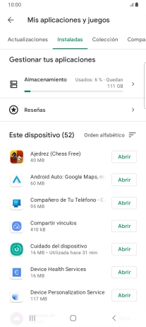 Pulsa la app deseada.