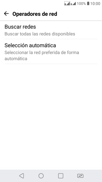 Si quieres seleccionar la red de forma manual, pulsa Buscar redes y espera un momento mientras el teléfono está buscando las redes disponibles.