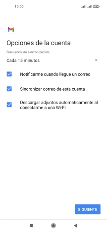 Si aparece en la pantalla esta imagen, tu cuenta de correo electrónico ha sido reconocida y configurada automáticamente. Sigue las indicaciones de la pantalla para introducir más información y terminar la configuración.