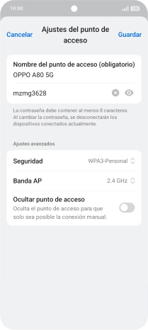 Pulsa en el campo de la contraseña e introduce una contraseña.