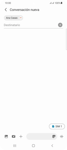 Pulsa el icono de tarjeta SIM para seleccionar la tarjeta SIM deseada.