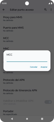 Introduce 214 y pulsa Aceptar.