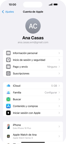 Desliza el dedo hacia arriba desde la parte inferior de la pantalla para terminar y volver a la pantalla de inicio.