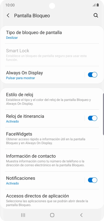 Pulsa Tipo de bloqueo de pantalla.