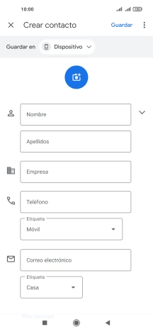 Pulsa Nombre e introduce el nombre deseado.