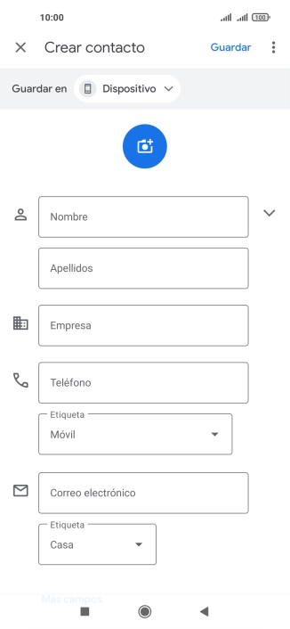 Pulsa Nombre e introduce el nombre deseado.