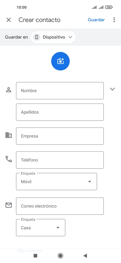 Pulsa Nombre e introduce el nombre deseado.