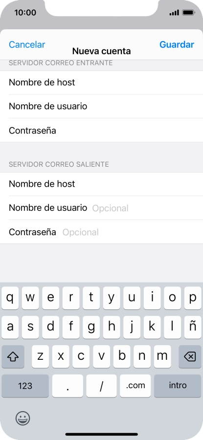 Pulsa Guardar. Ahora se ha configurado tu cuenta de correo electrónico. Si deseas seleccionar más ajustes del servidor de correo de entrada o de salida, continúa con los pasos siguientes.