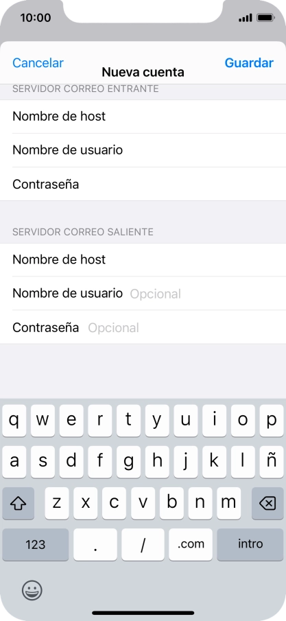 Pulsa Guardar. Ahora se ha configurado tu cuenta de correo electrónico. Si deseas seleccionar más ajustes del servidor de correo de entrada o de salida, continúa con los pasos siguientes.