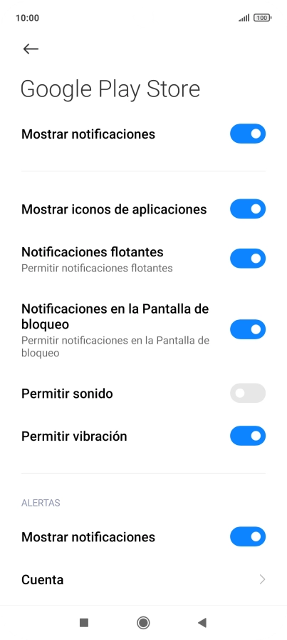 Pulsa el indicador junto a 