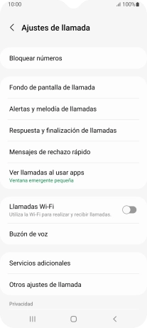 Pulsa Servicios adicionales.