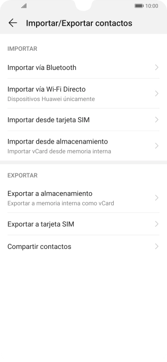 Pulsa Importar desde tarjeta SIM.