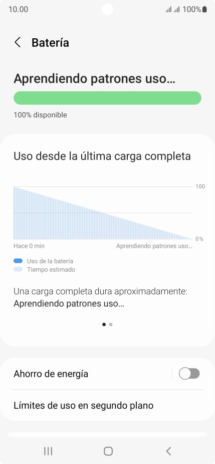 Pulsa Ahorro de energía.