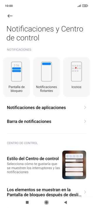 Pulsa Notificaciones de aplicaciones.