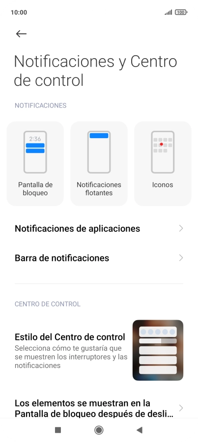 Pulsa Notificaciones de aplicaciones.