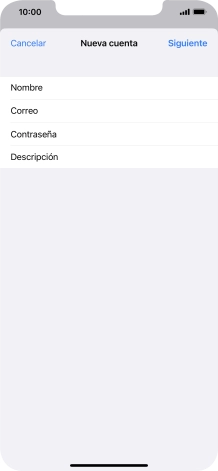 Pulsa Descripción e introduce el nombre de la cuenta de correo electrónico.