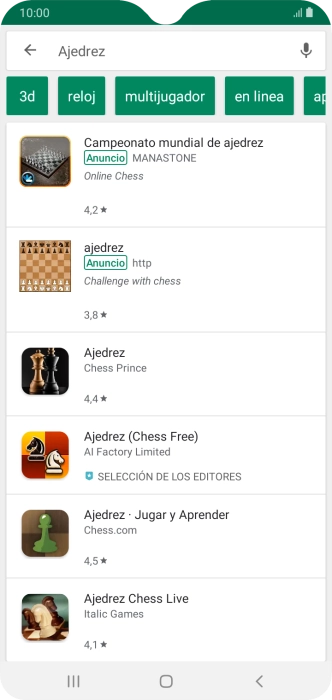 Pulsa la app deseada.