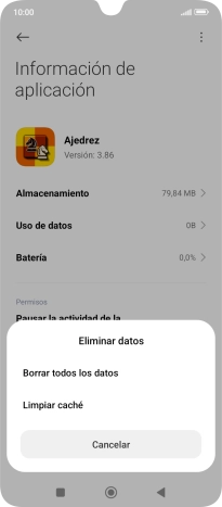 Pulsa Limpiar caché.