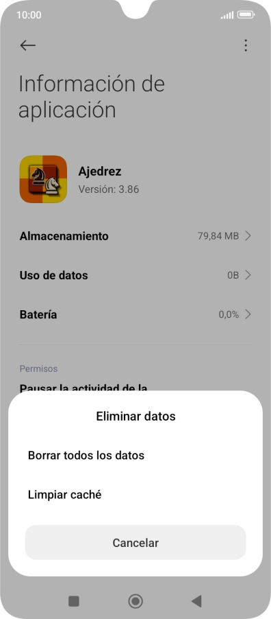 Pulsa Limpiar caché.