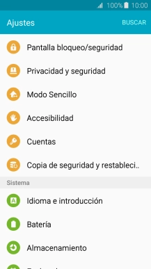 Pulsa Pantalla bloqueo/seguridad.