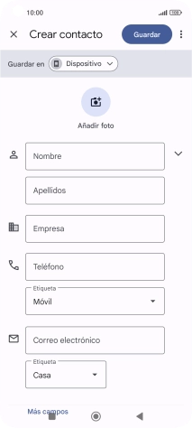 Pulsa Nombre e introduce el nombre deseado.
