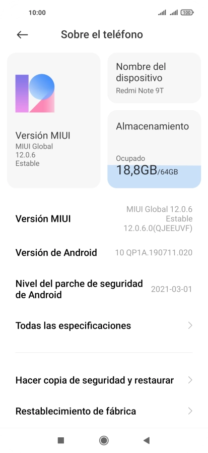 Pulsa Versión MIUI.