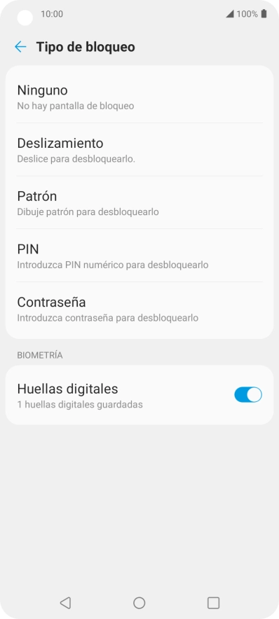 Pulsa Ninguno.