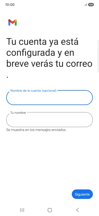 Pulsa Tu nombre e introduce el nombre del remitente.