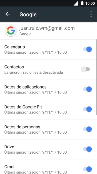 Pulsa el indicador junto a 