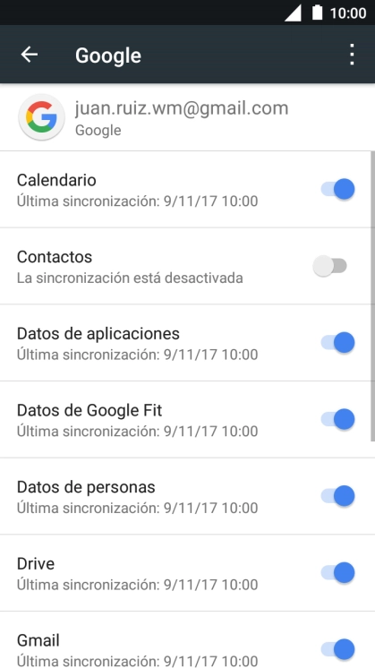 Pulsa el indicador junto a 
