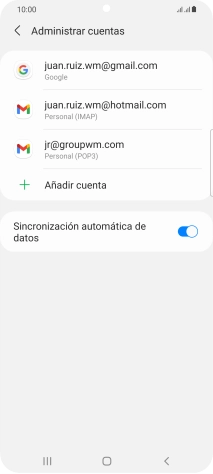 Pulsa el indicador junto a 