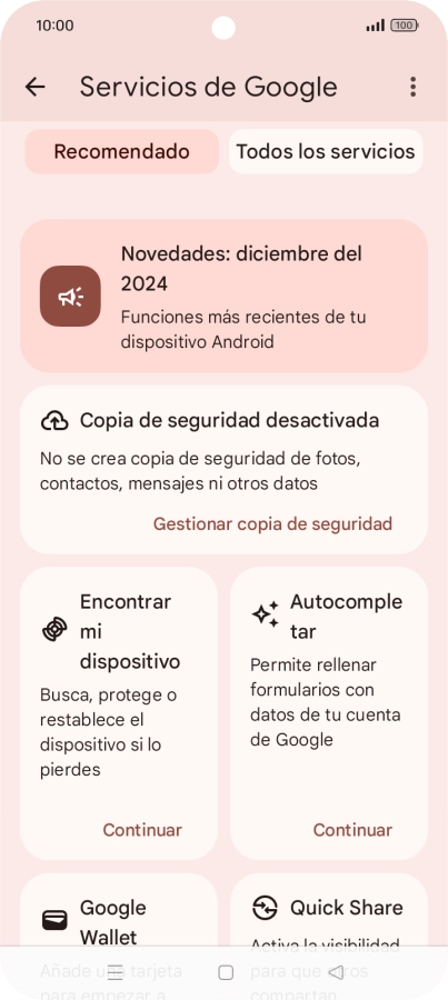 Pulsa Encontrar mi dispositivo. Pulsa Encontrar mi dispositivo.