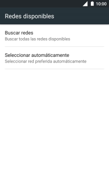 Si quieres seleccionar la red de forma automática, pulsa Seleccionar automáticamente.