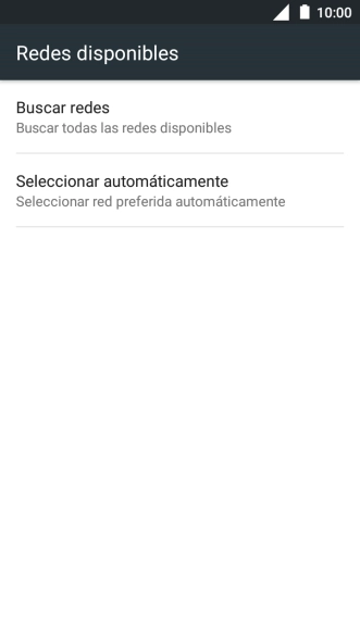 Si quieres seleccionar la red de forma automática, pulsa Seleccionar automáticamente.