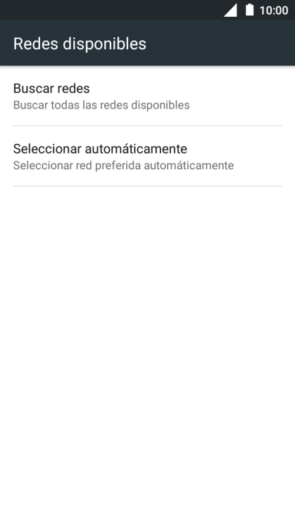 Si quieres seleccionar la red de forma automática, pulsa Seleccionar automáticamente.